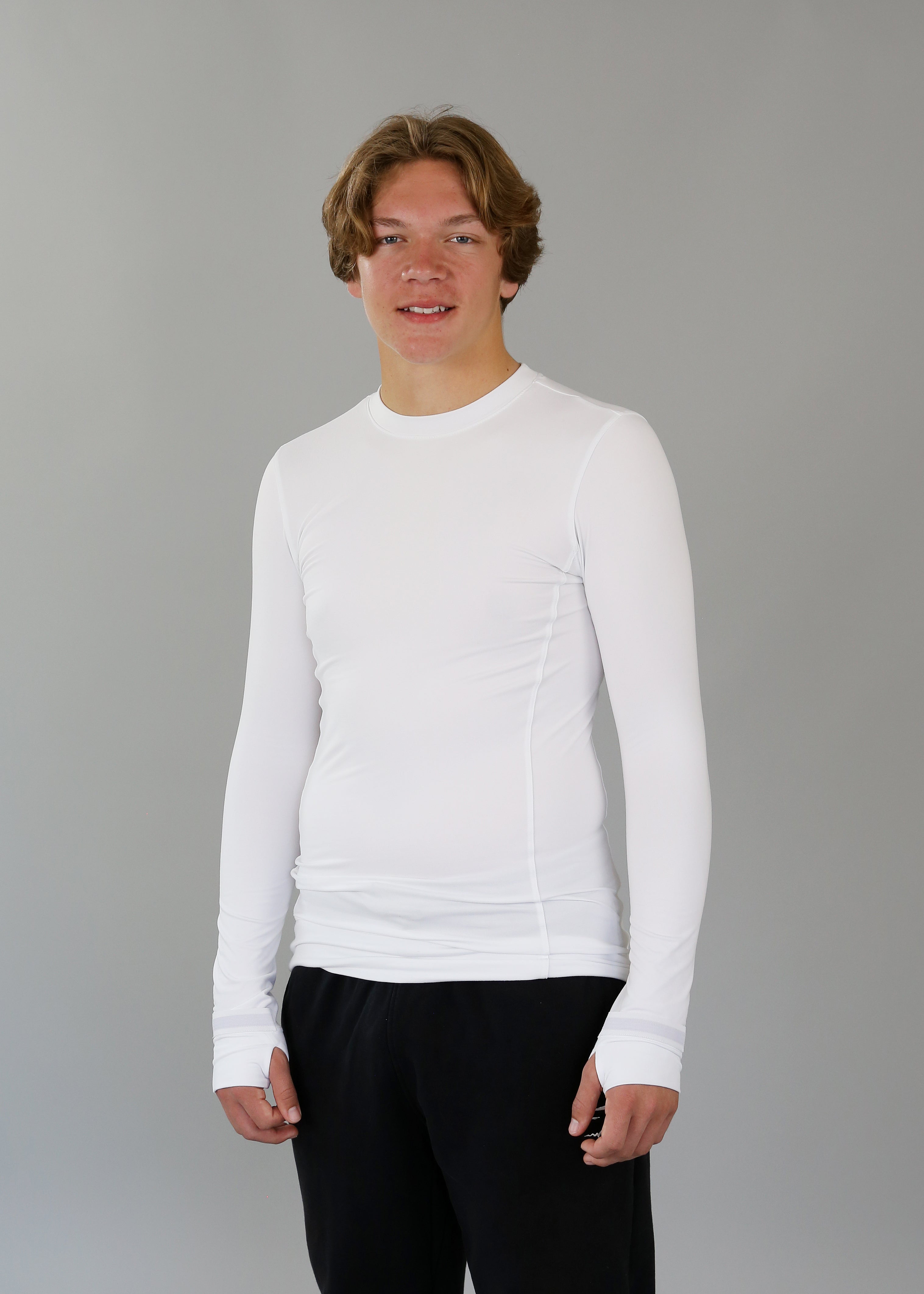 Charlie Shirt, White, Long Sleeve | Molly Fuller Design